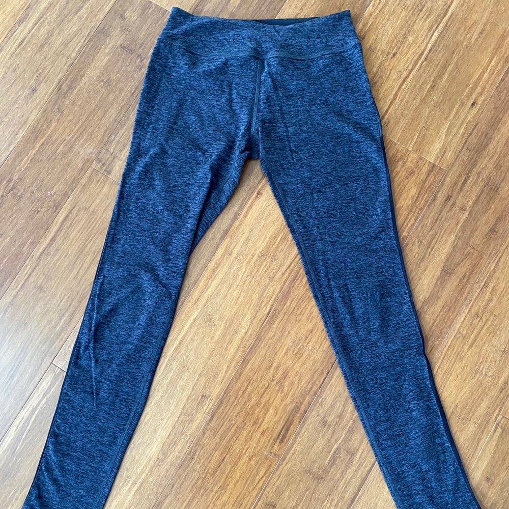Beyond Yoga Grey Space Dye Leggings (side mesh)